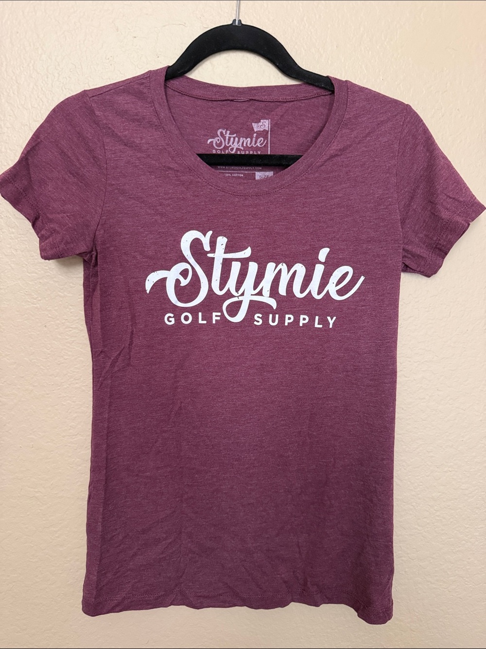 Women's Crewneck Tee in Wine- Medium